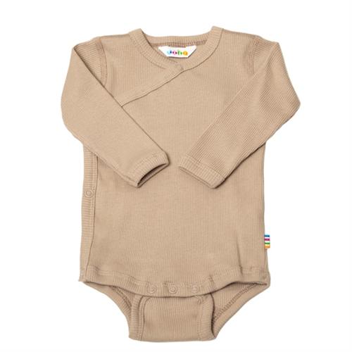 JOHA slå om-body økologisk rib beige, str. 40